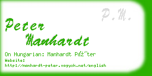 peter manhardt business card